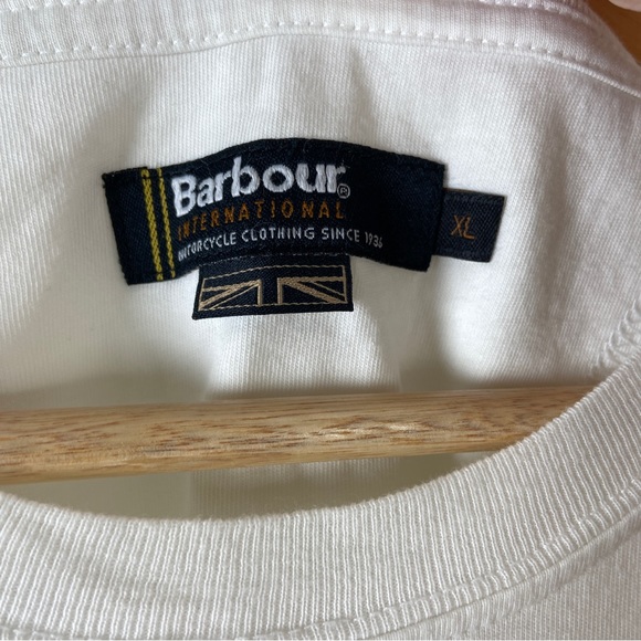 Barbour International T Shirt Black Streak White XL - Picture 3 of 7